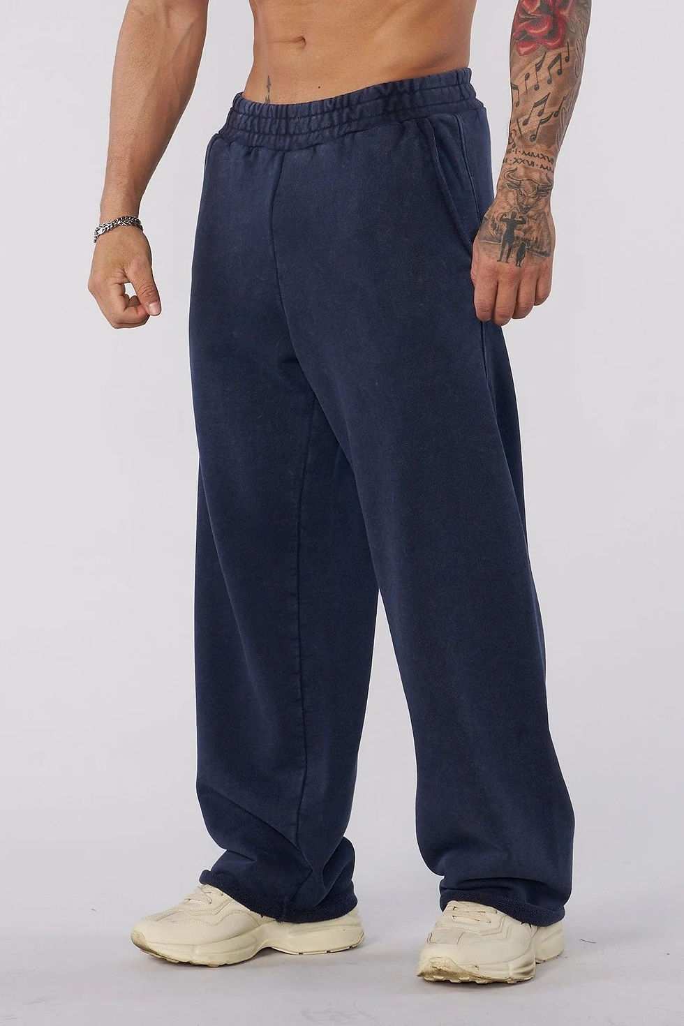 Thumbnail: Men’s Loose Fit Straight-Leg Jogger Cotton Gym Pants