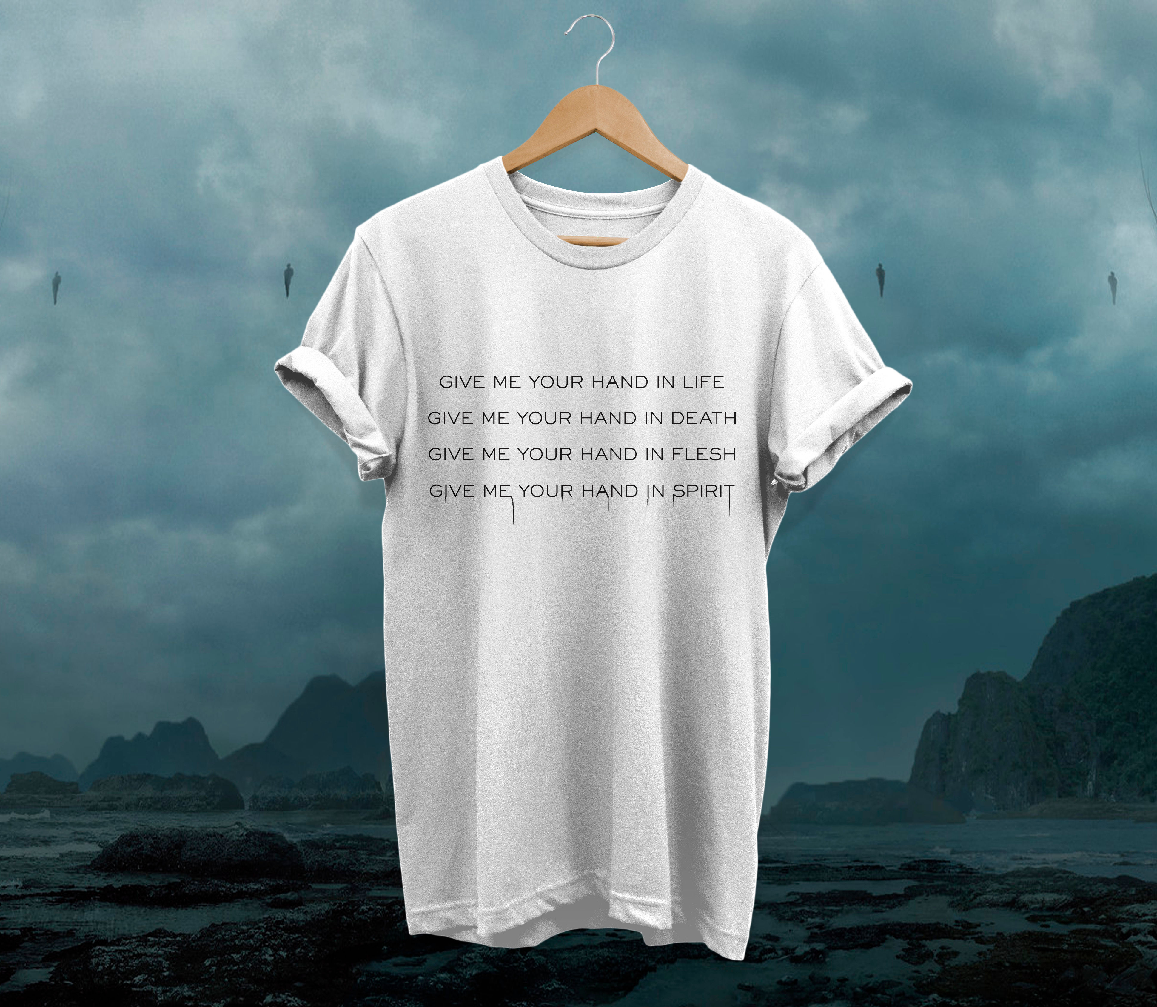 Camiseta Death Stranding Letras Negras