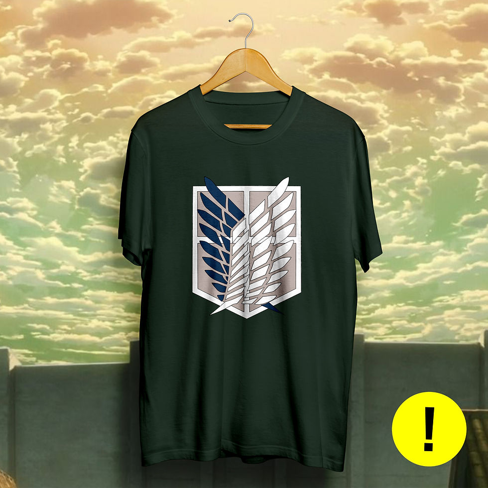 Miniatura: Camiseta Shingeki no Kyojin Attack on Titans Wings of Liberty negra