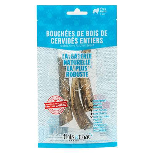 Miniature : Bois de cerf entier très petit (paquet de 3)