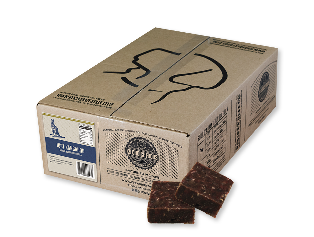 K9 Choice Foods® Just Kangaroo Frozen Dog Food 9.1 kg