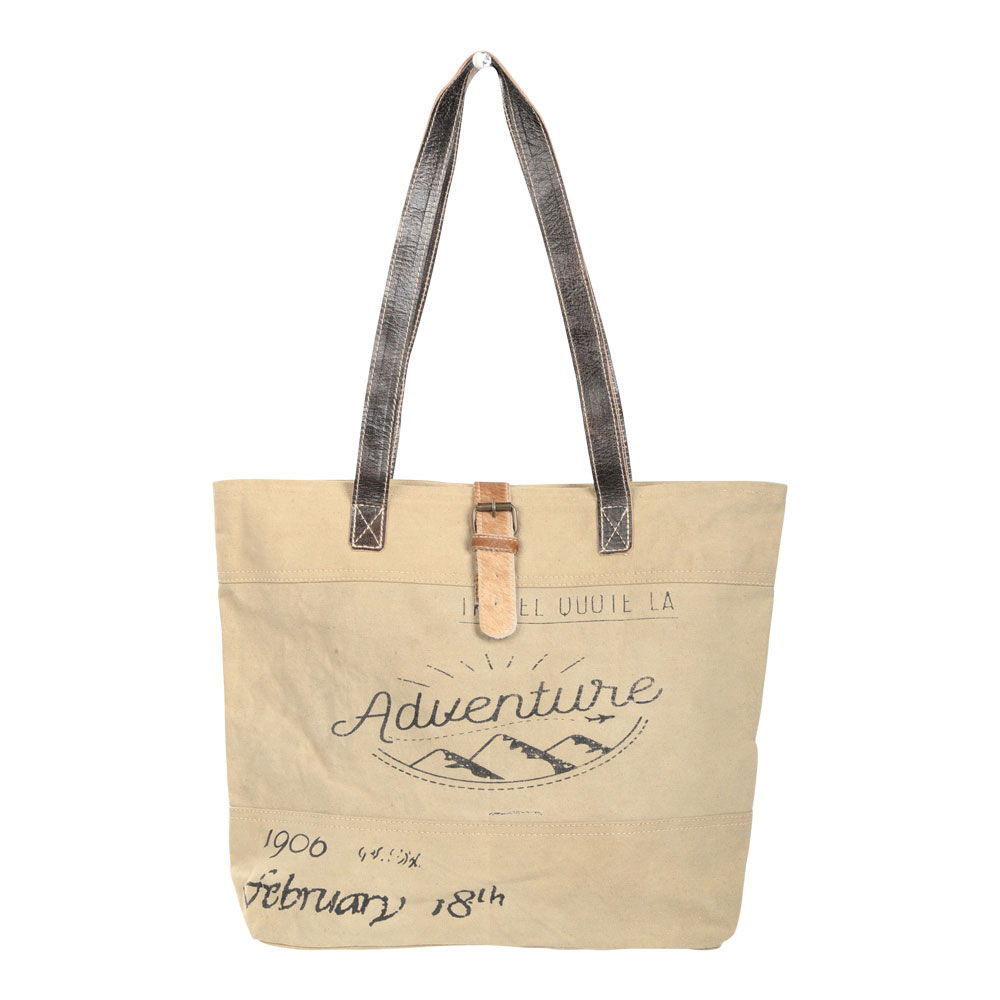 Adventure Tote Bag w/ Faux Fur Buckle
