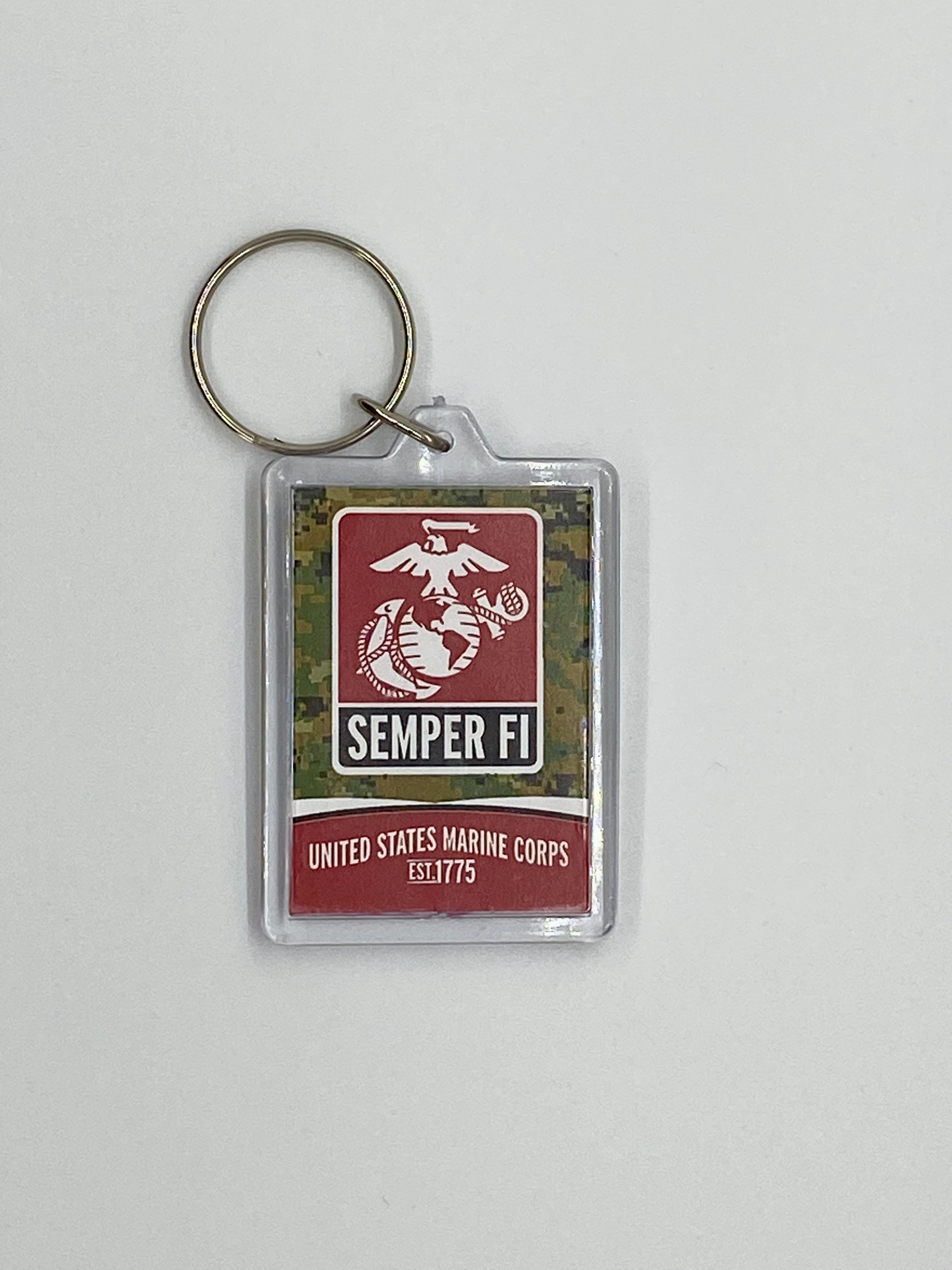 Marine Keychain Lucite