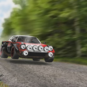 Rallyist-Art Pirelli Lancia Stratos by Paul M. Ellender