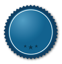 blue circle badge
