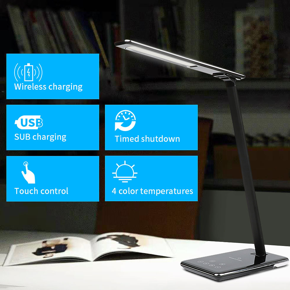 Thumbnail: LED Table Desk Lamp QI Wireless Charging