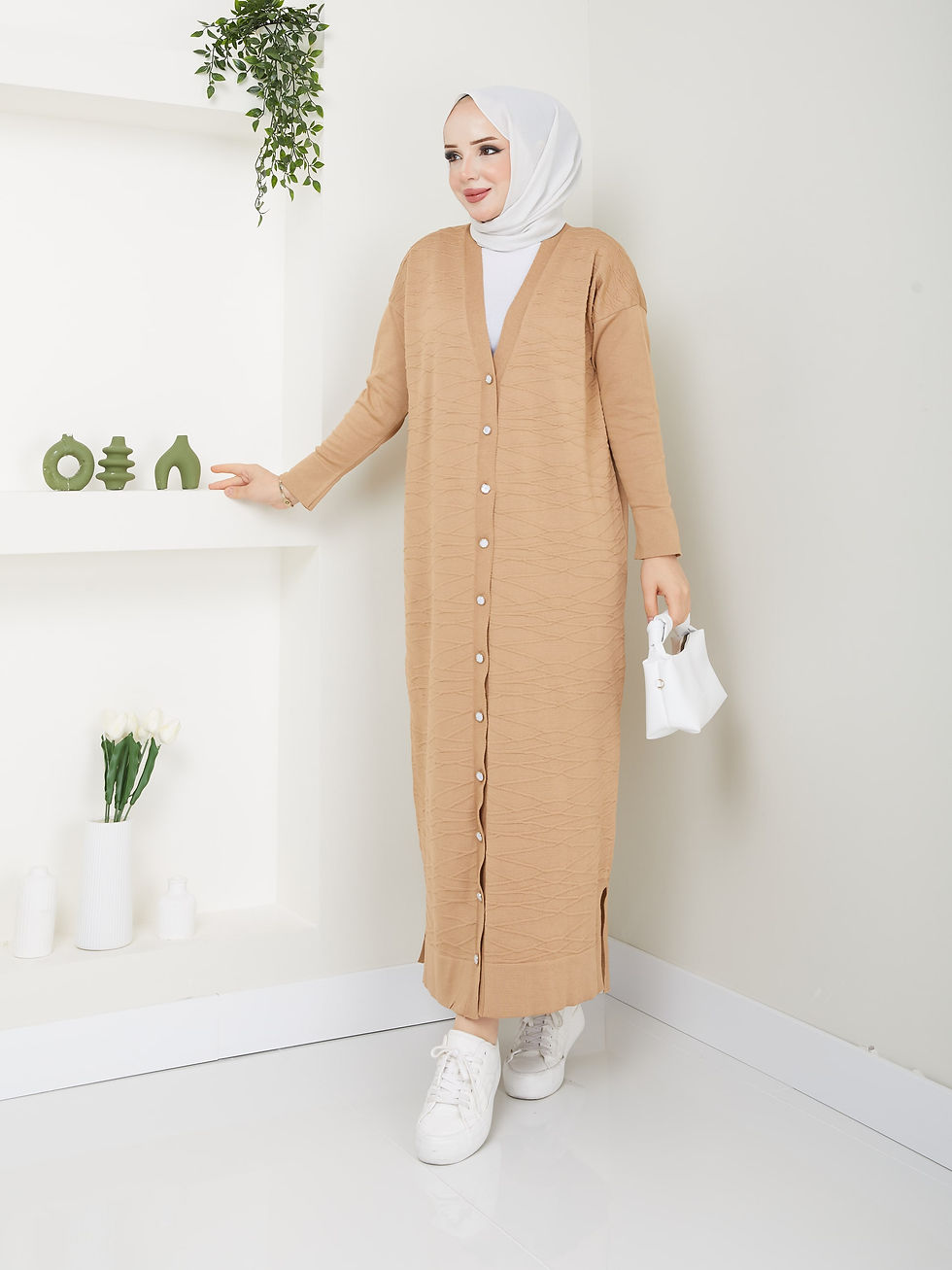 Thumbnail: Tam Boy Merserize Soğuk İplik Hırka