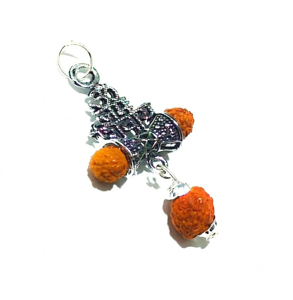 Rudra Pendant with Om Symbol, Approx. 5 x 2.5 cm