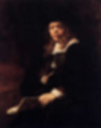 A person with long hair in dark clothing is seated, holding a paper. The setting is dim, with a mood of contemplation.