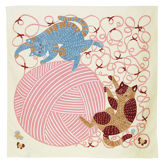 Furoshiki M: Katakata Cat (Water-Repellent)