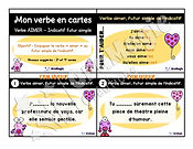 Cartes à tâches - Mon verbe en cartes - Verbe AIMER futur simple de l'indicatif