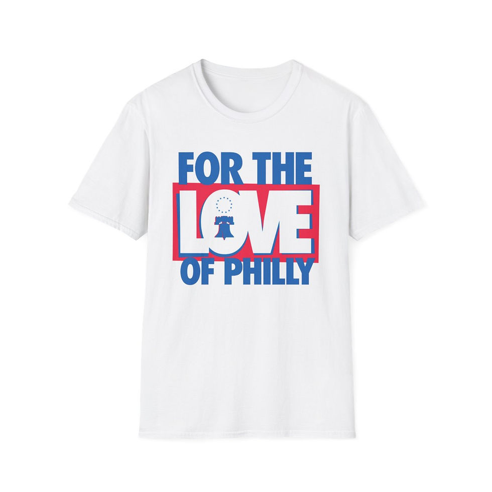 Thumbnail: For The Love Of Philly - Philadelphia Basketball Unisex Softstyle T-Shirt - white front view