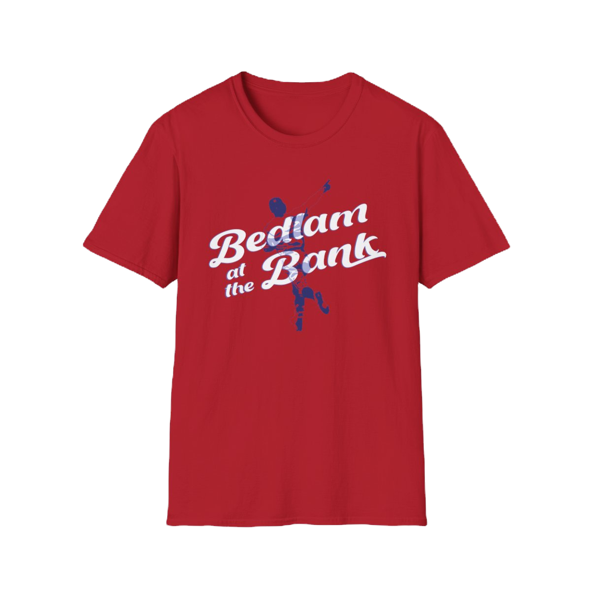 Bedlam at the bank - Philadelphia Baseball - Unisex Softstyle Sports T-Shirt red front view