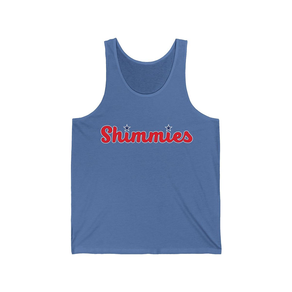 Philadelphia Shimmies Baseball Unisex Sports Tank Top in heather royal
