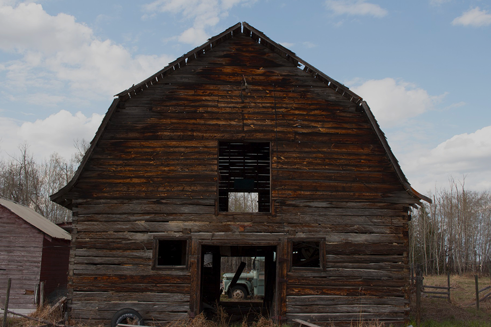 an old barn on a farm