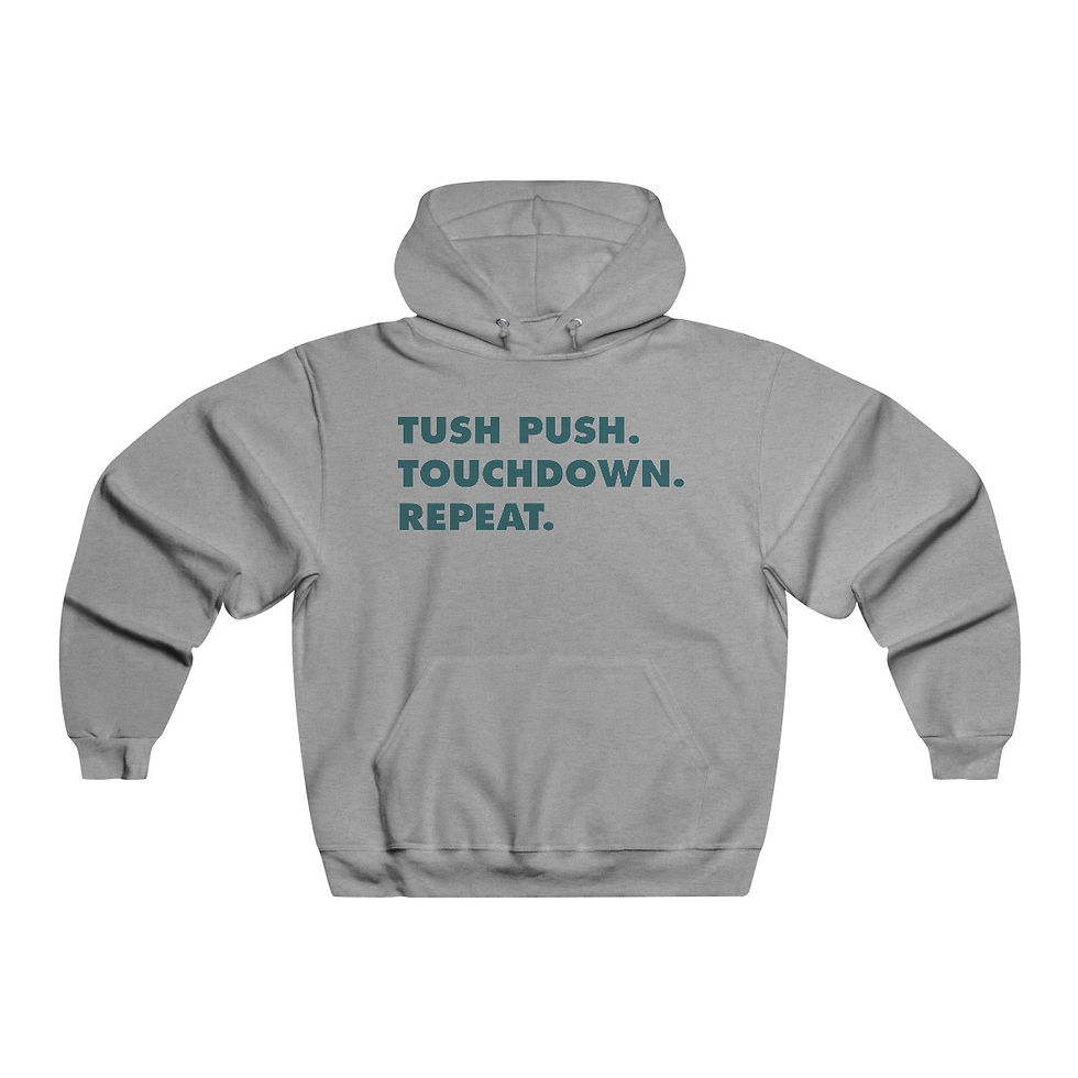 Tush Push Philadelphia Football Hoodie in heather grey