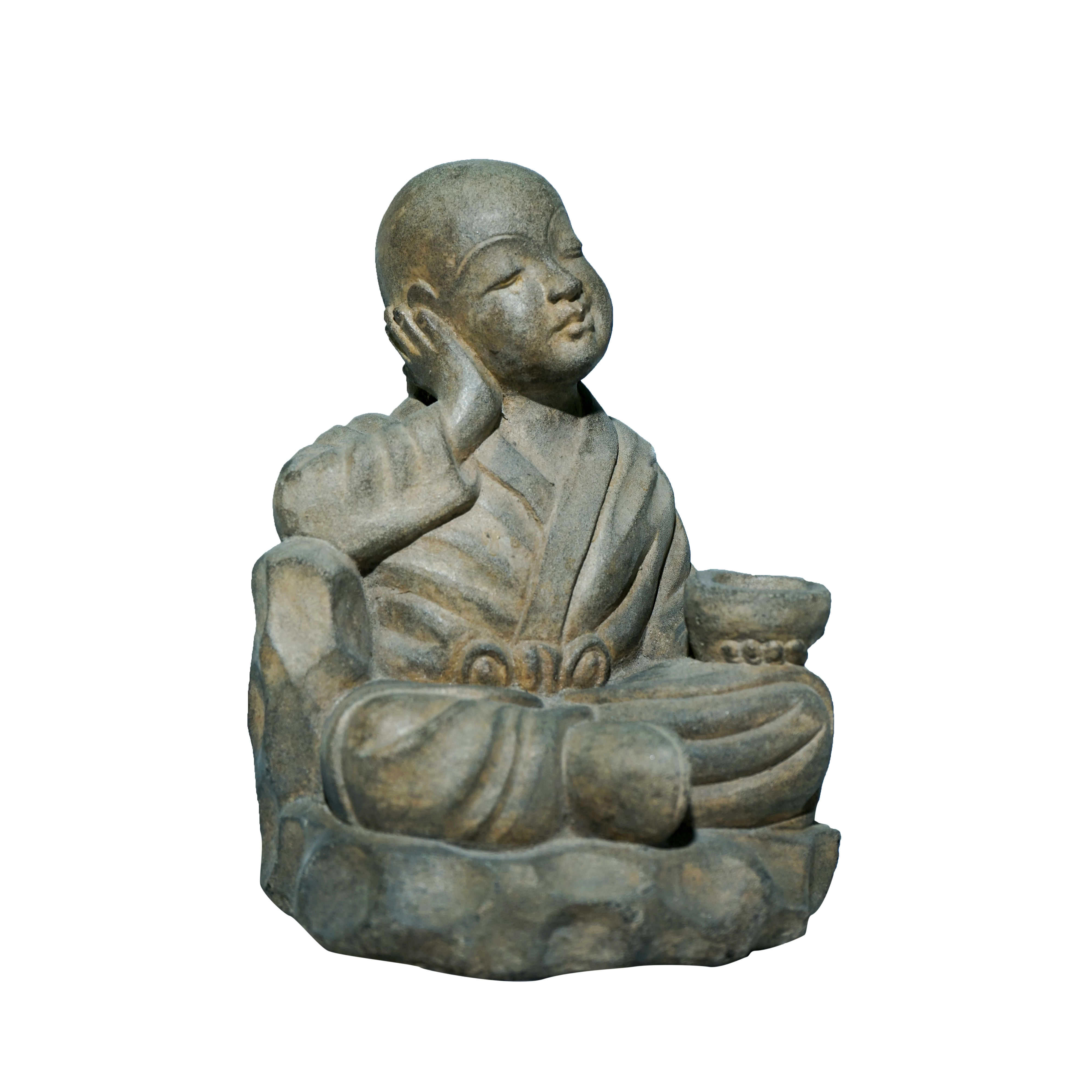 Sitting Buddha Monk Statue