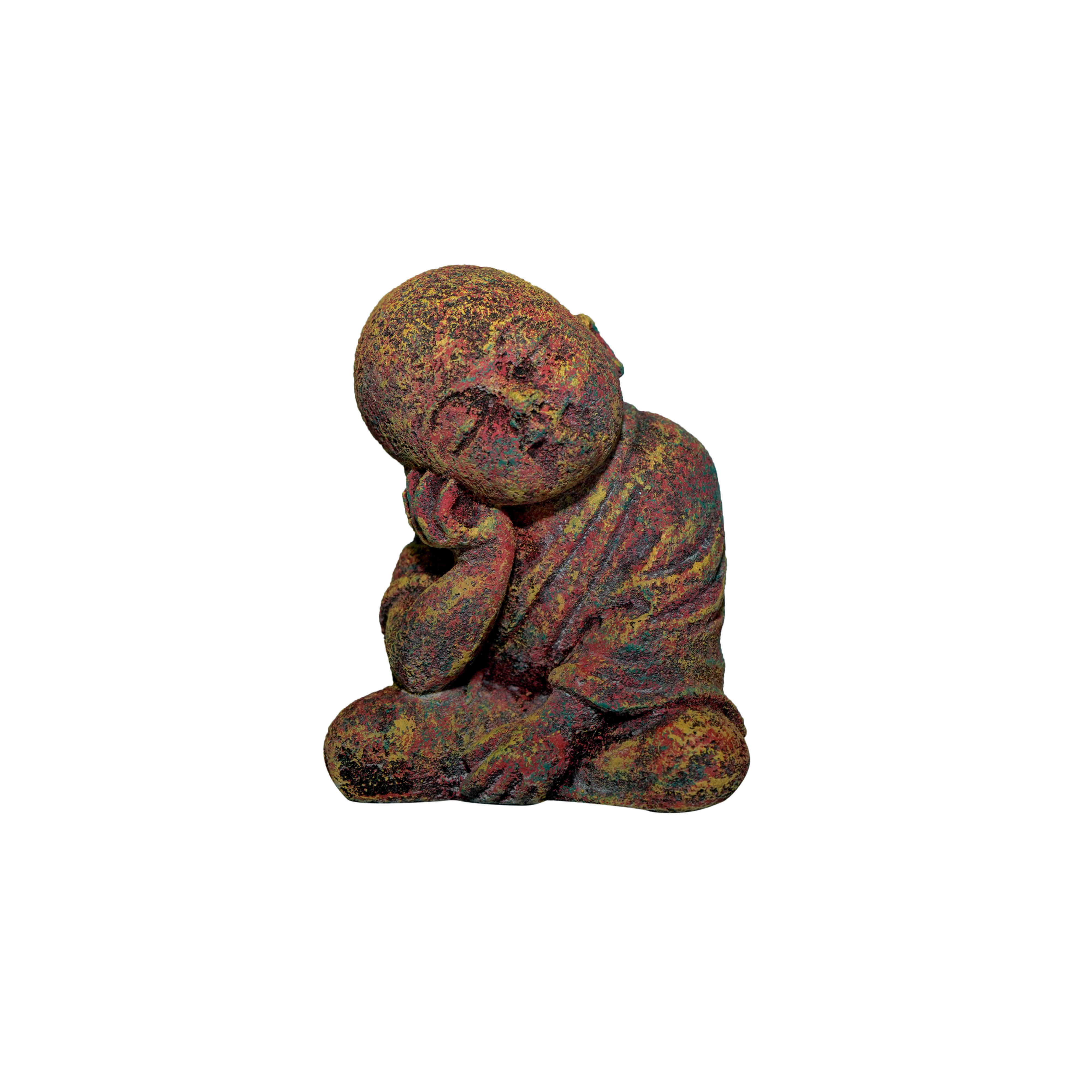 Colorful Resting Monk Figurine
