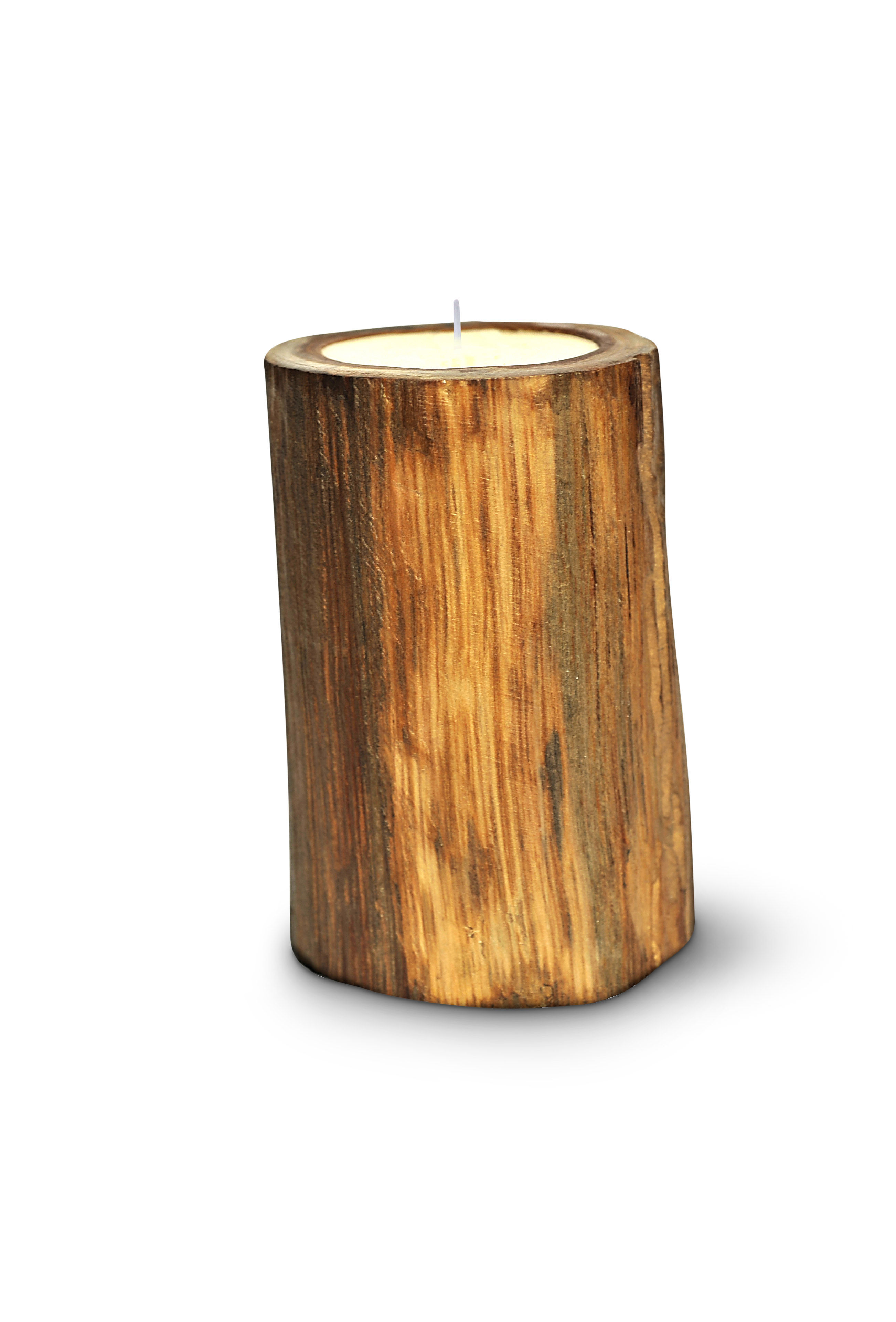 Medium Teakwood Pillar Candle