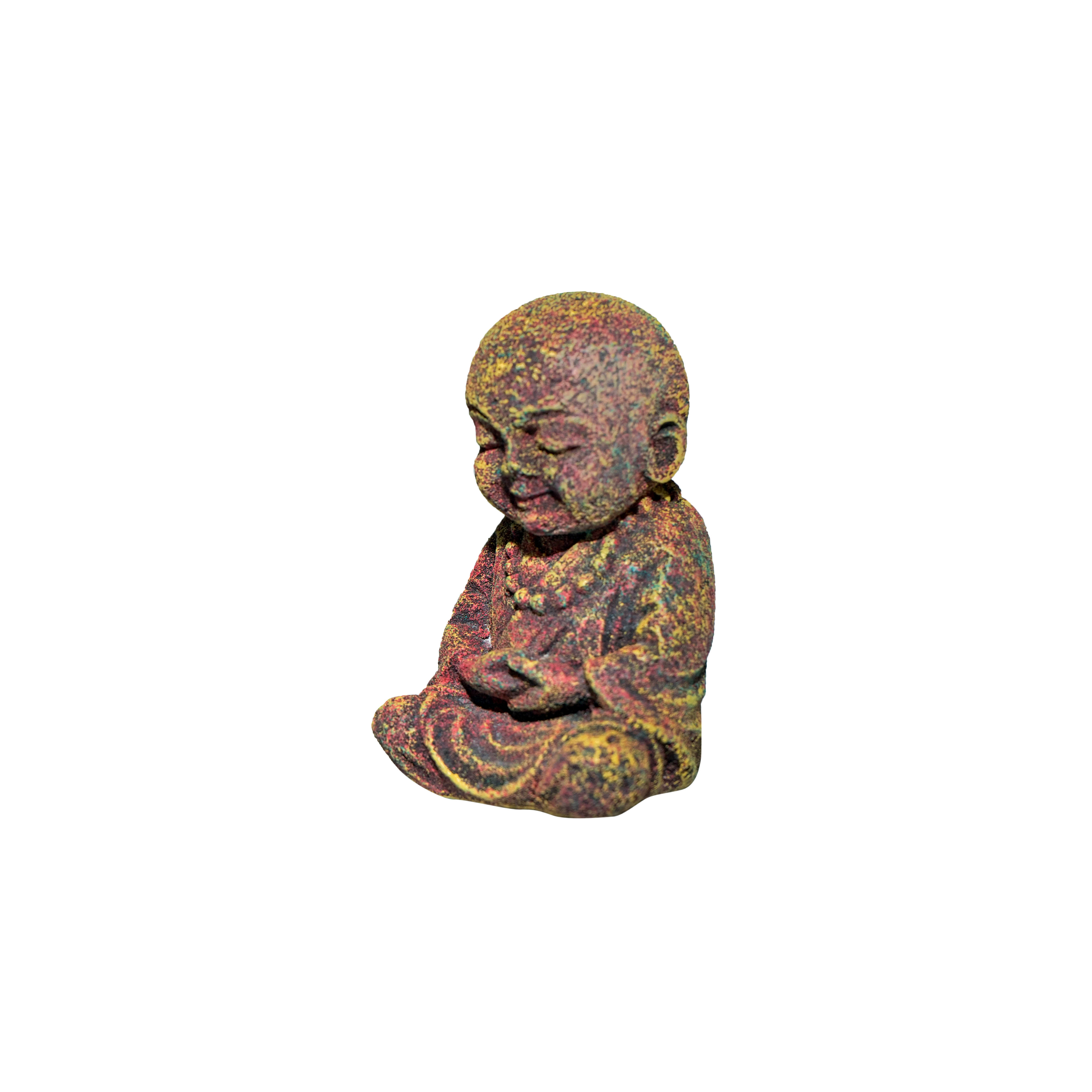 Colorful Praying Monk Figurine
