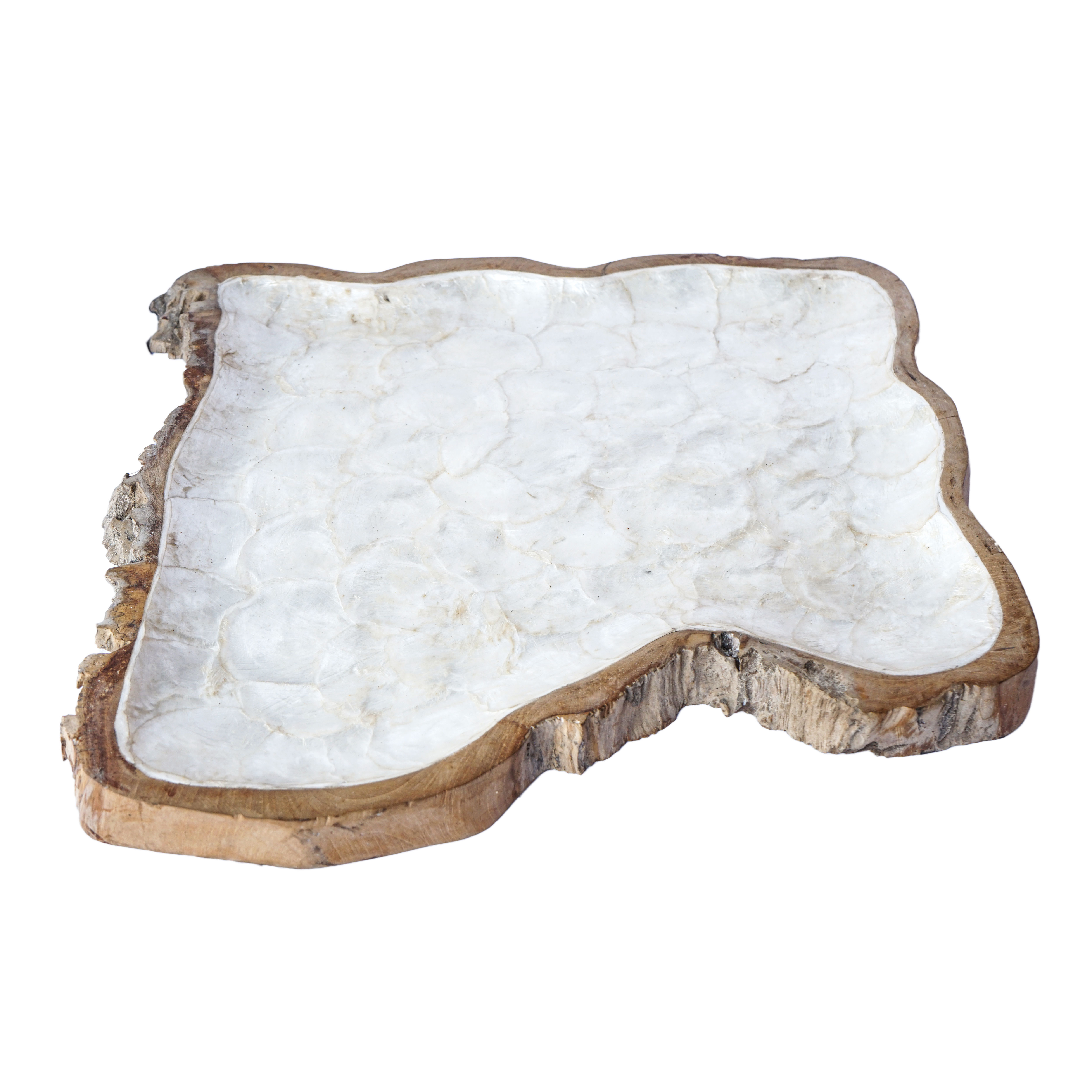 Teakwood Tray with Shell