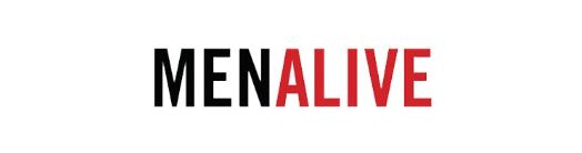 A logo for senior blog "MenAlive"