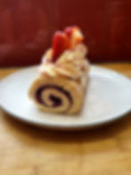 Gluten Free Swiss Roll with Berries Jam and Mascarpone cream