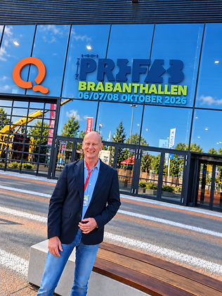 Pieter Vermeer (Qonnected) aanwezig op de PREFAB beurs in de Brabanthallen, 's-Hertogenbosch