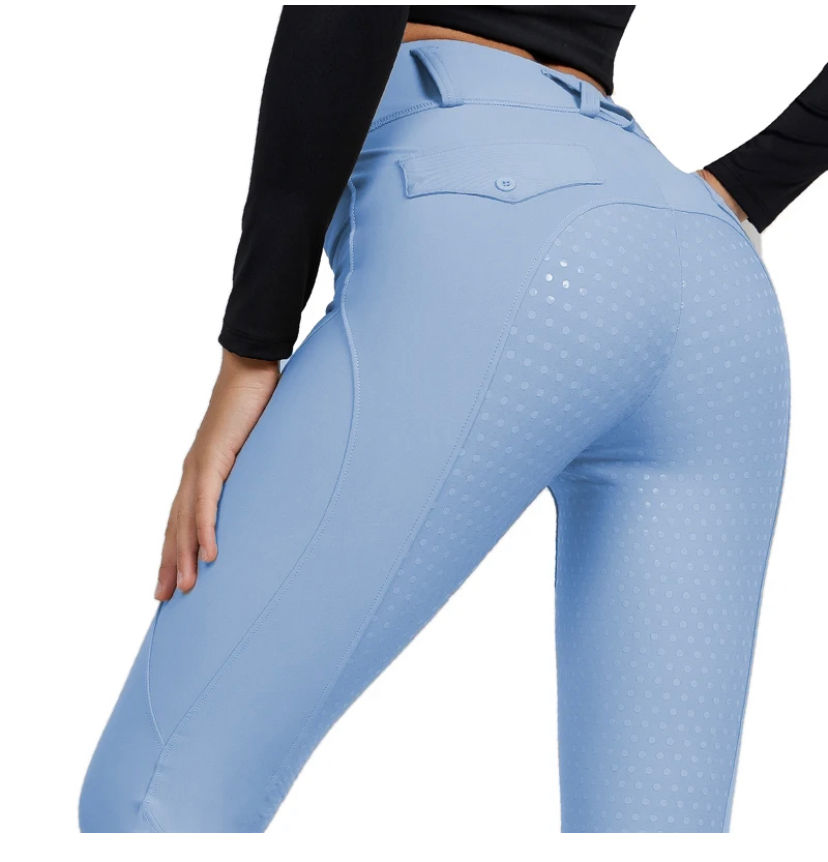 Thumbnail: Womens Light Blue Breeches With Pockets 