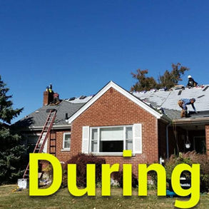 Example of a Roof Replacement During Installation.