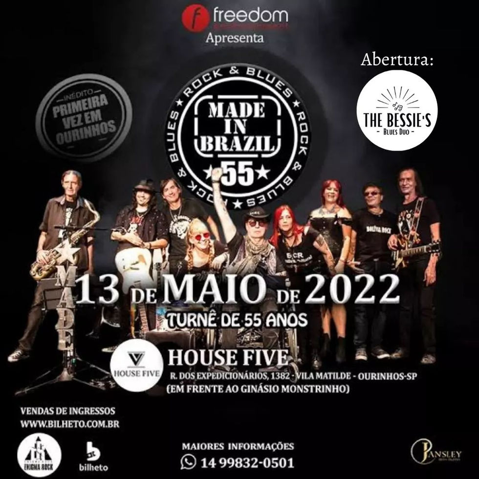 The Bessie's Blues Duo abrindo o show da banda Made in Brazil