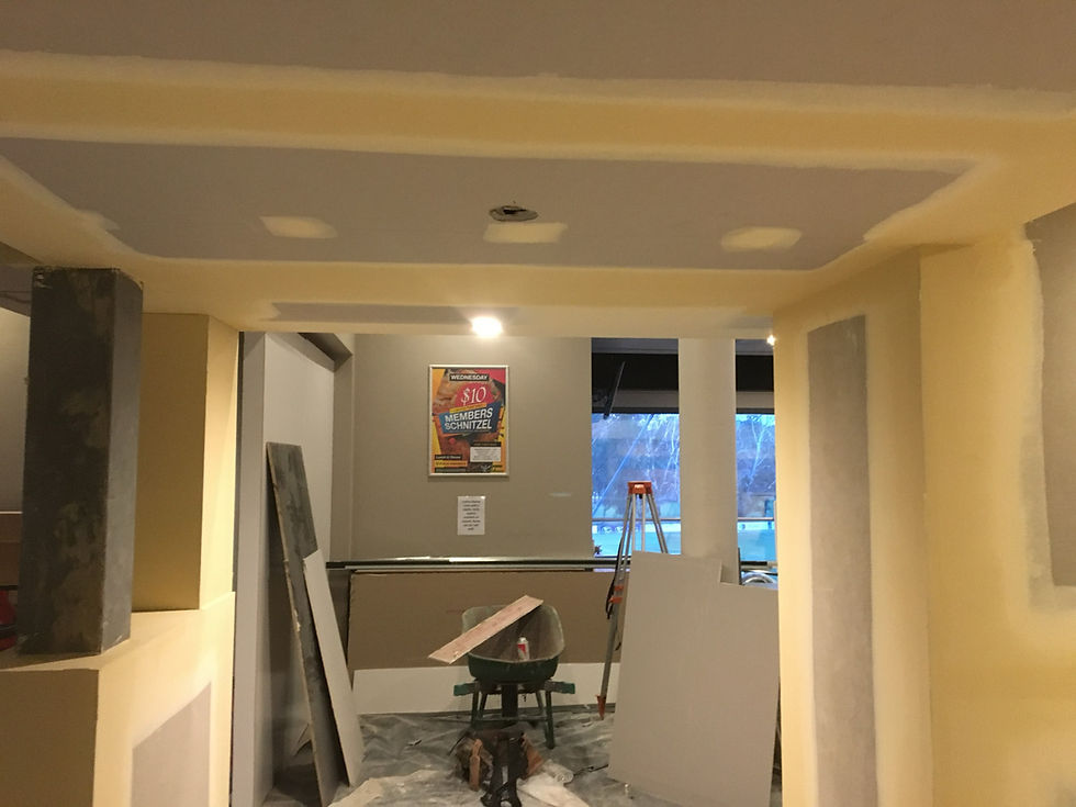 Commercial Plastering Renovation - Raiders Club Holt