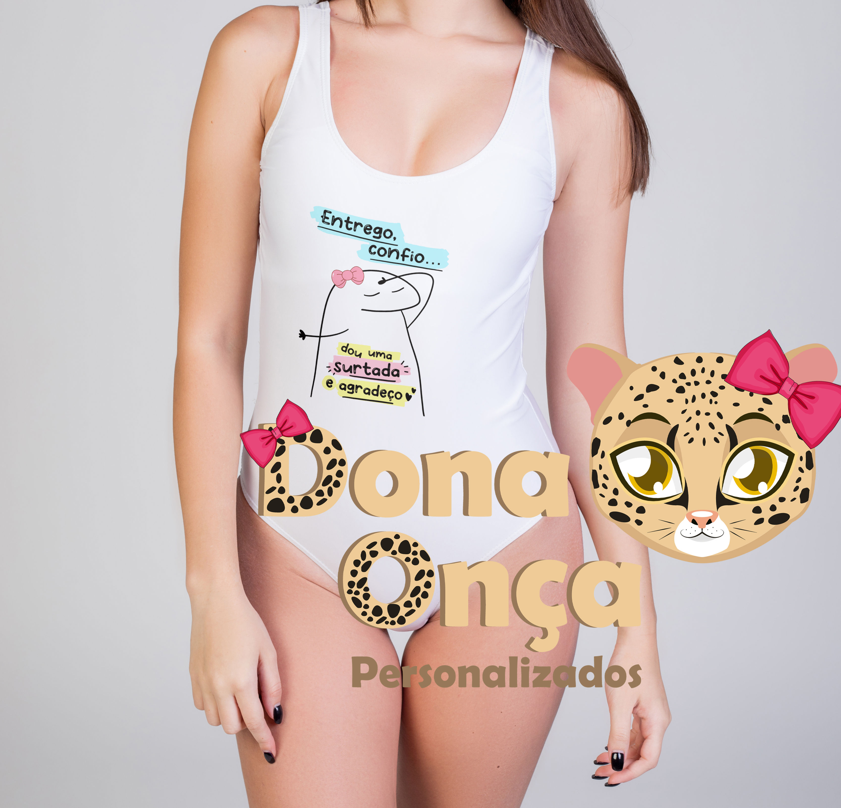 Body Feminino Flork Entrego, Confio e dou uma surtada