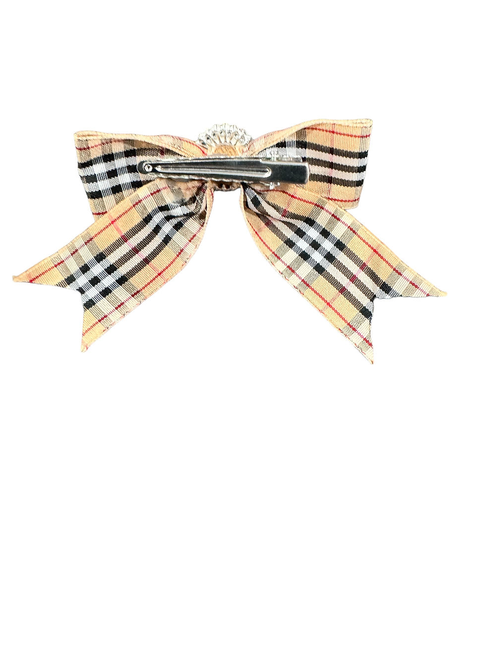 Thumbnail: Furberry Double Bow Crystal Brooch 3”