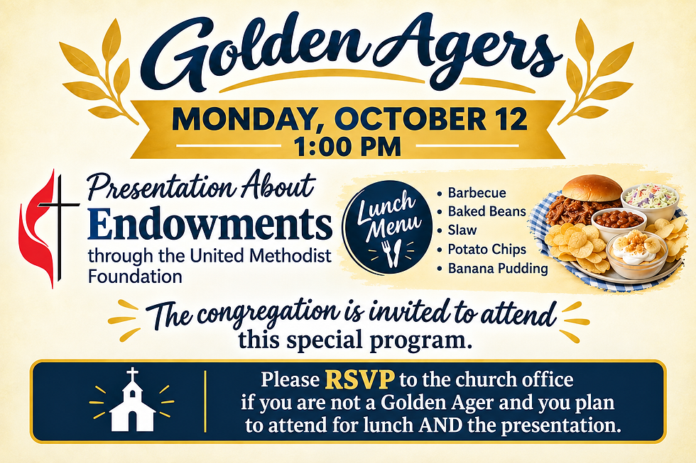 Golden Agers October Gathering & Special Program