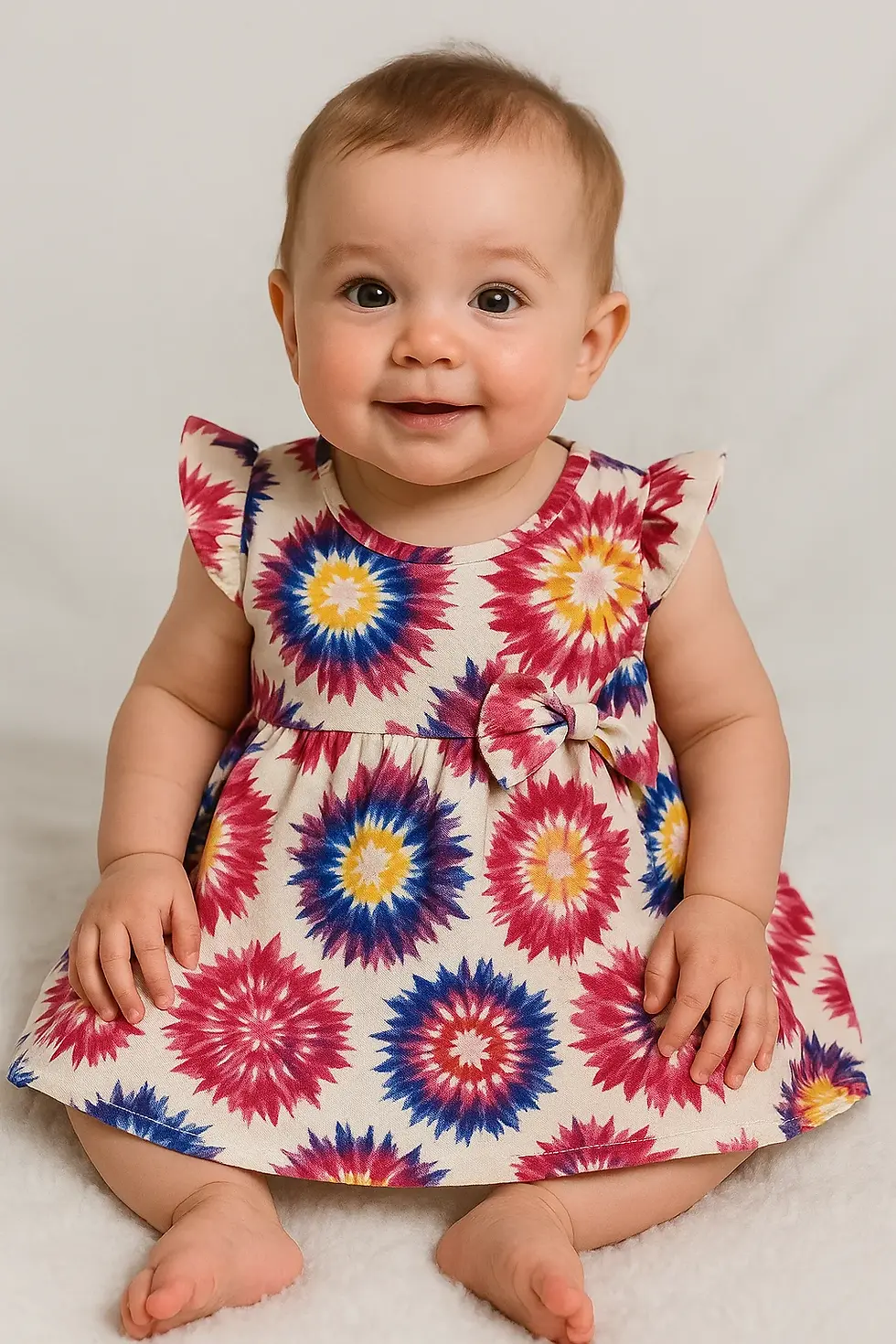 Designer AOP Girls infant Frock