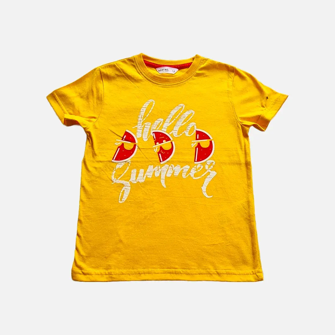 Roundneck Printed Cotton Tee Halfsleeve