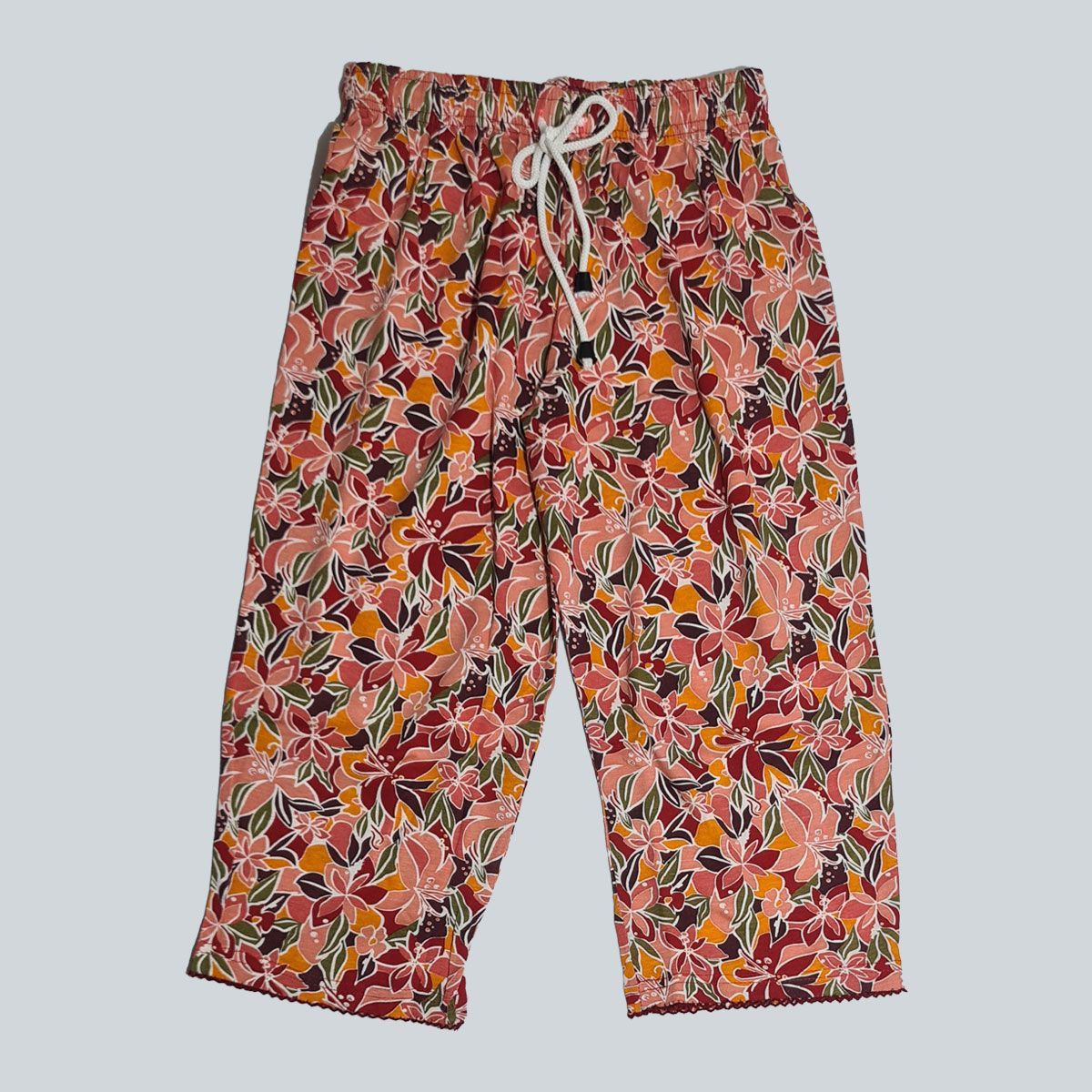 Girls Sleepover 3/4th Pant Flower Print
