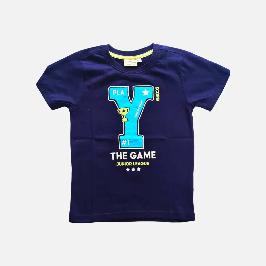 Roundneck Printed Cotton Tee Halfsleeve