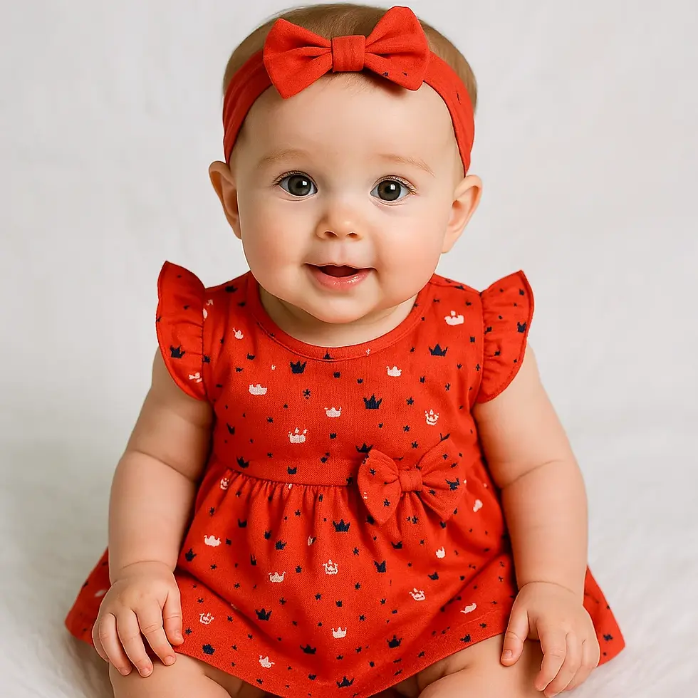 Designer AOP Girls infant Frock