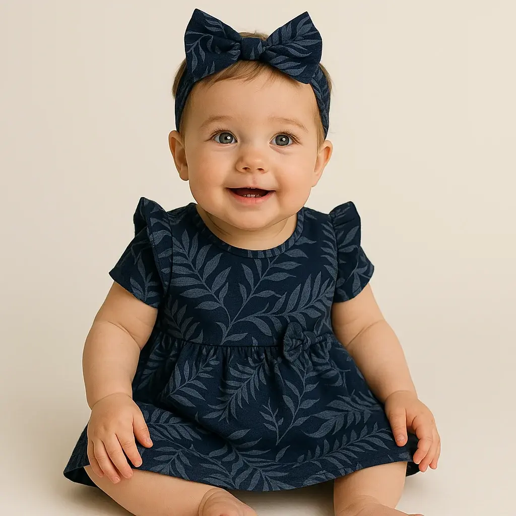 Designer AOP Girls infant Frock