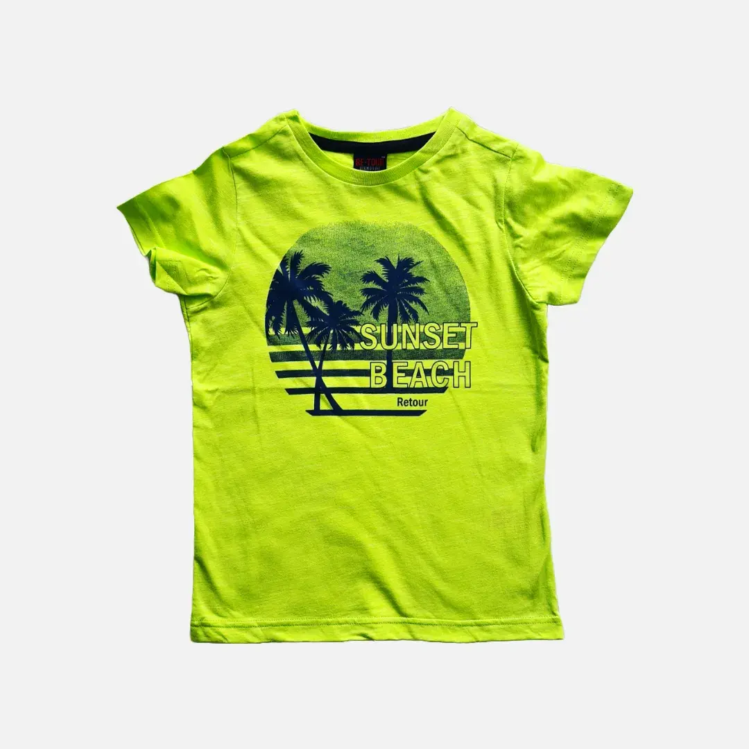 Roundneck Printed Cotton Tee Halfsleeve