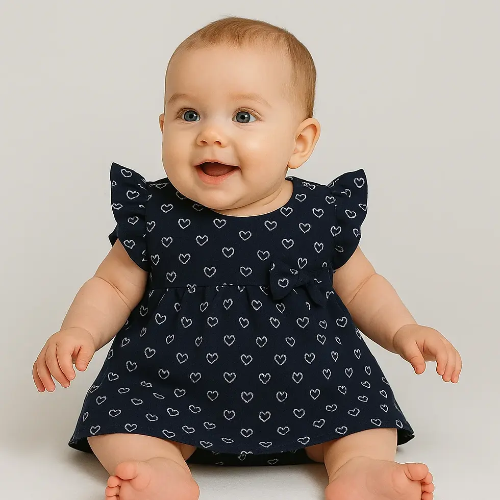 Designer AOP Girls infant Frock 