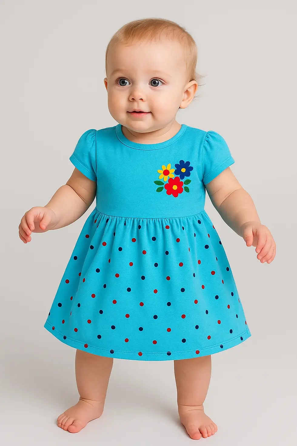 Designer AOP Girls infant Frock