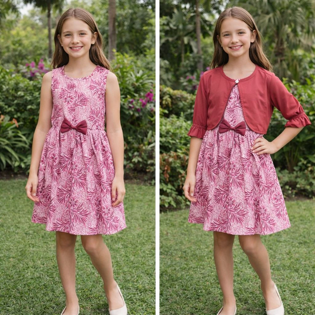  ( Sleeveless Frock+ Overcoat  Frock Full Hand