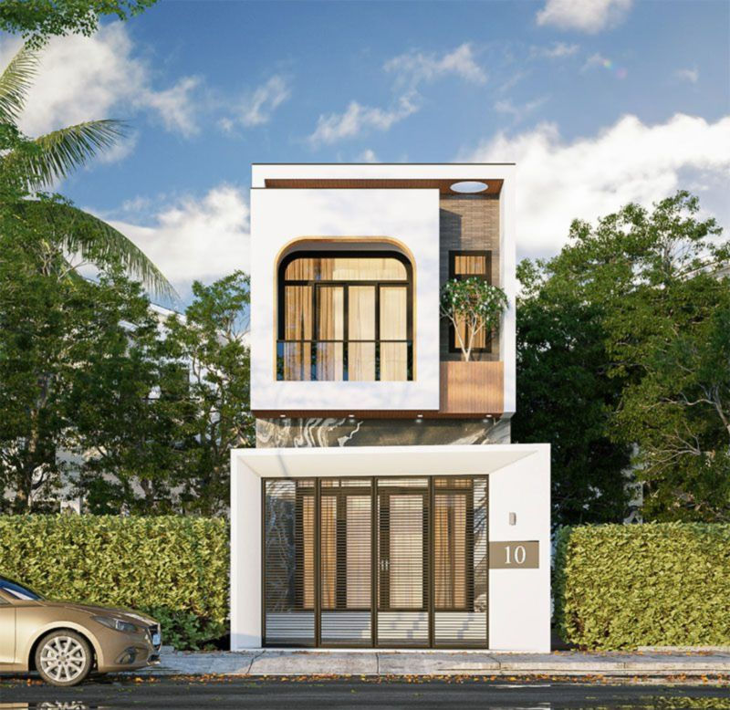 Hình 7: Mẫu nhà phố 2 tầng hiện đại