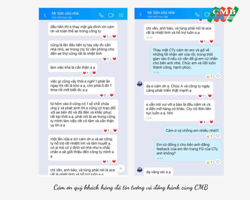 Hình 10: Đánh giá từ khách hàng cũ của CMB