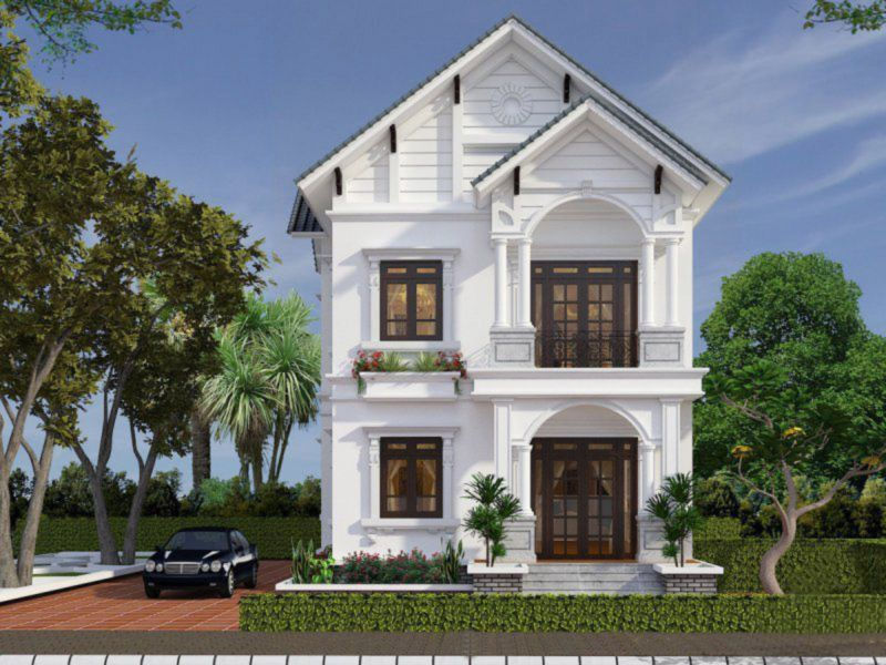 Hình 2: Xây biệt thự mini 2 tầng trên đất 8x12m