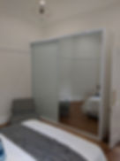 2 door frosted glass and mirrored wardro