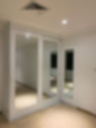 2 door polyurethane wardrobe with mirror